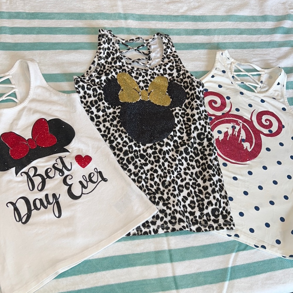 NWOT Custom made DISNEY themed tank tops